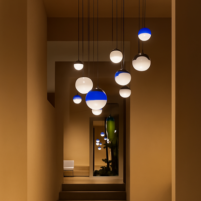 Lustre LED Verre Dégradé Style Nordique