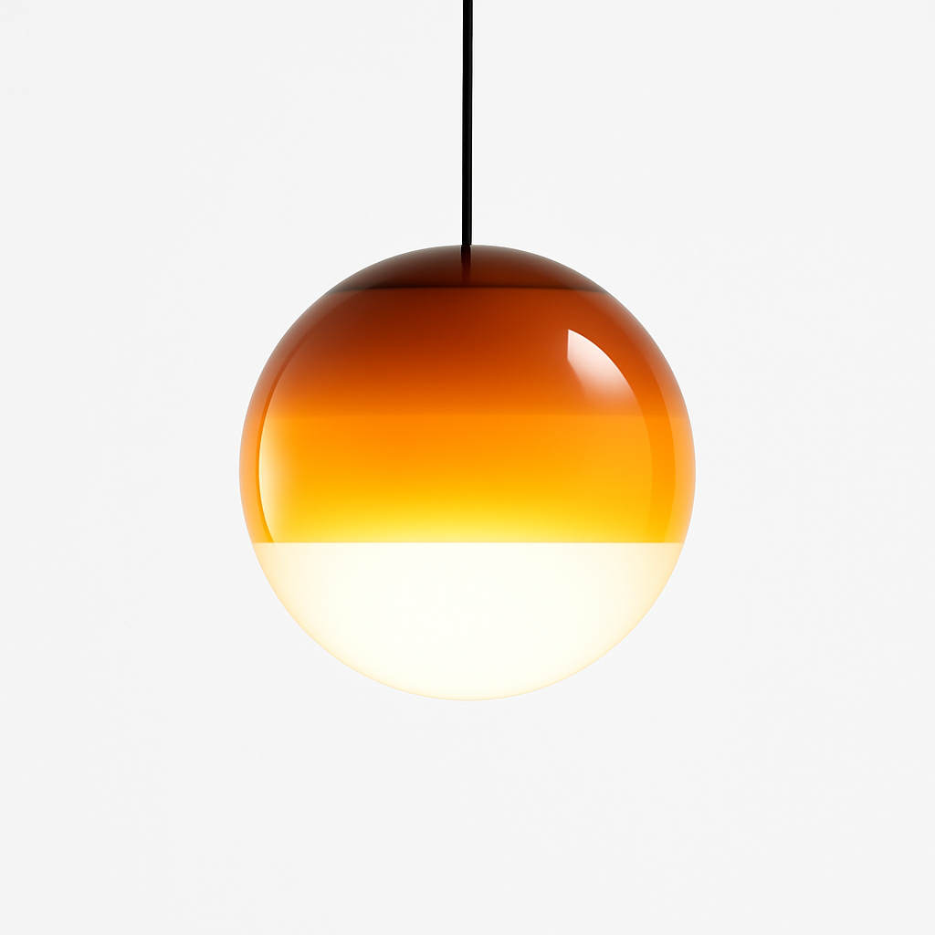 Lustre LED Verre Dégradé Style Nordique