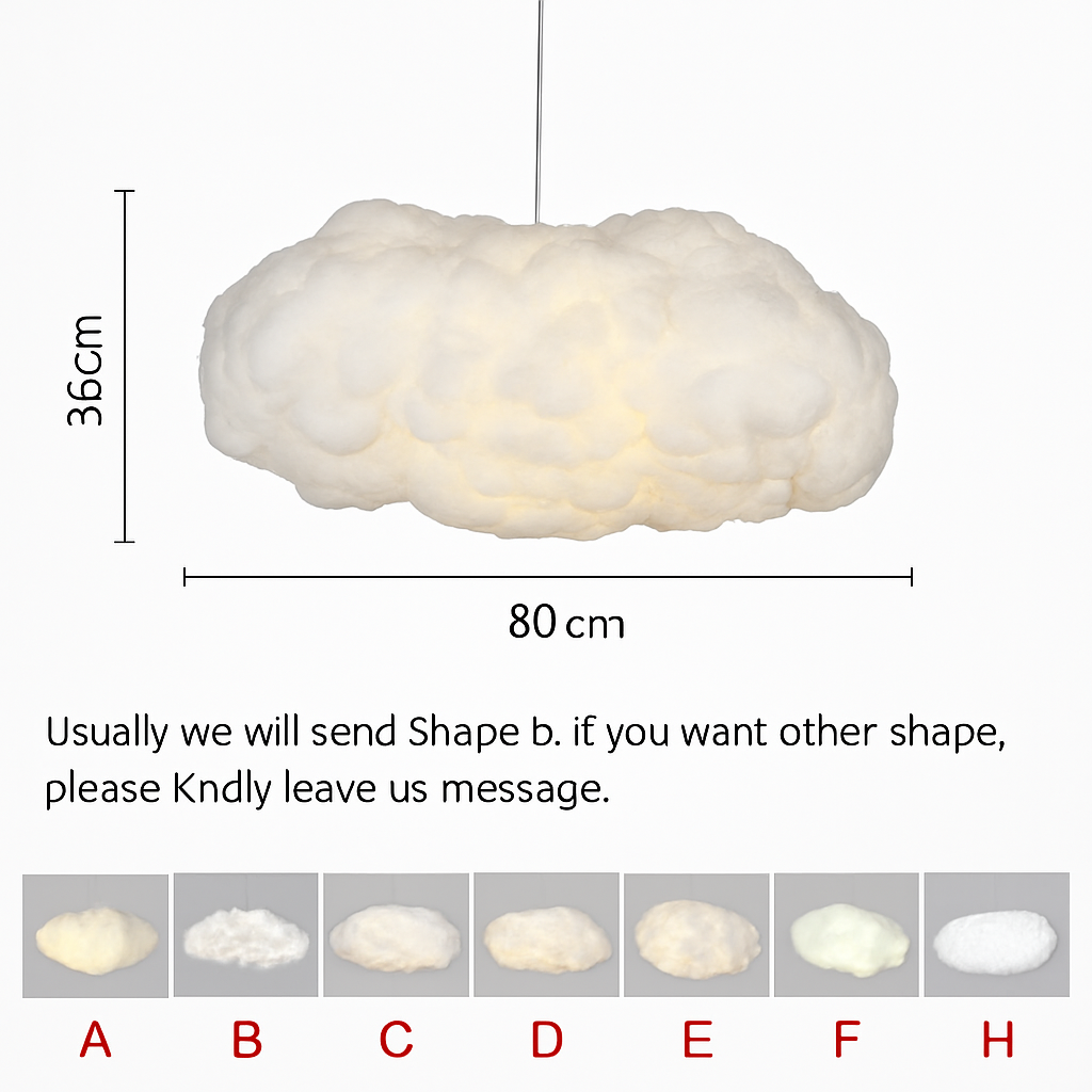 Lustre Nuage LED pour Chambre Enfant
