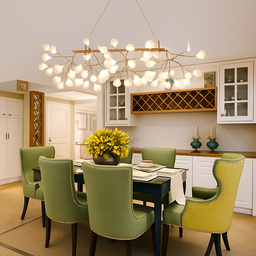 Lustre Firefly LED : Branche d'Arbre Lumineuse Design