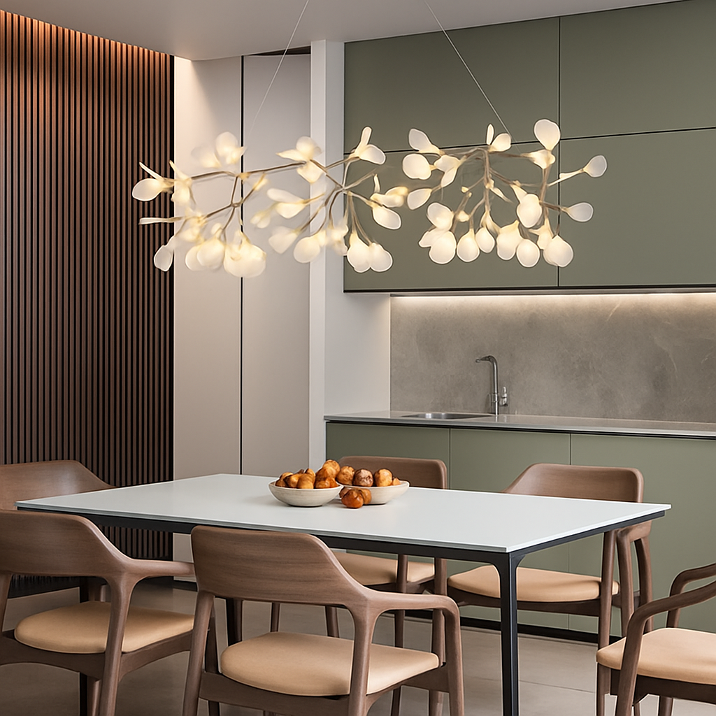 Lustre Firefly LED : Branche d'Arbre Lumineuse Design