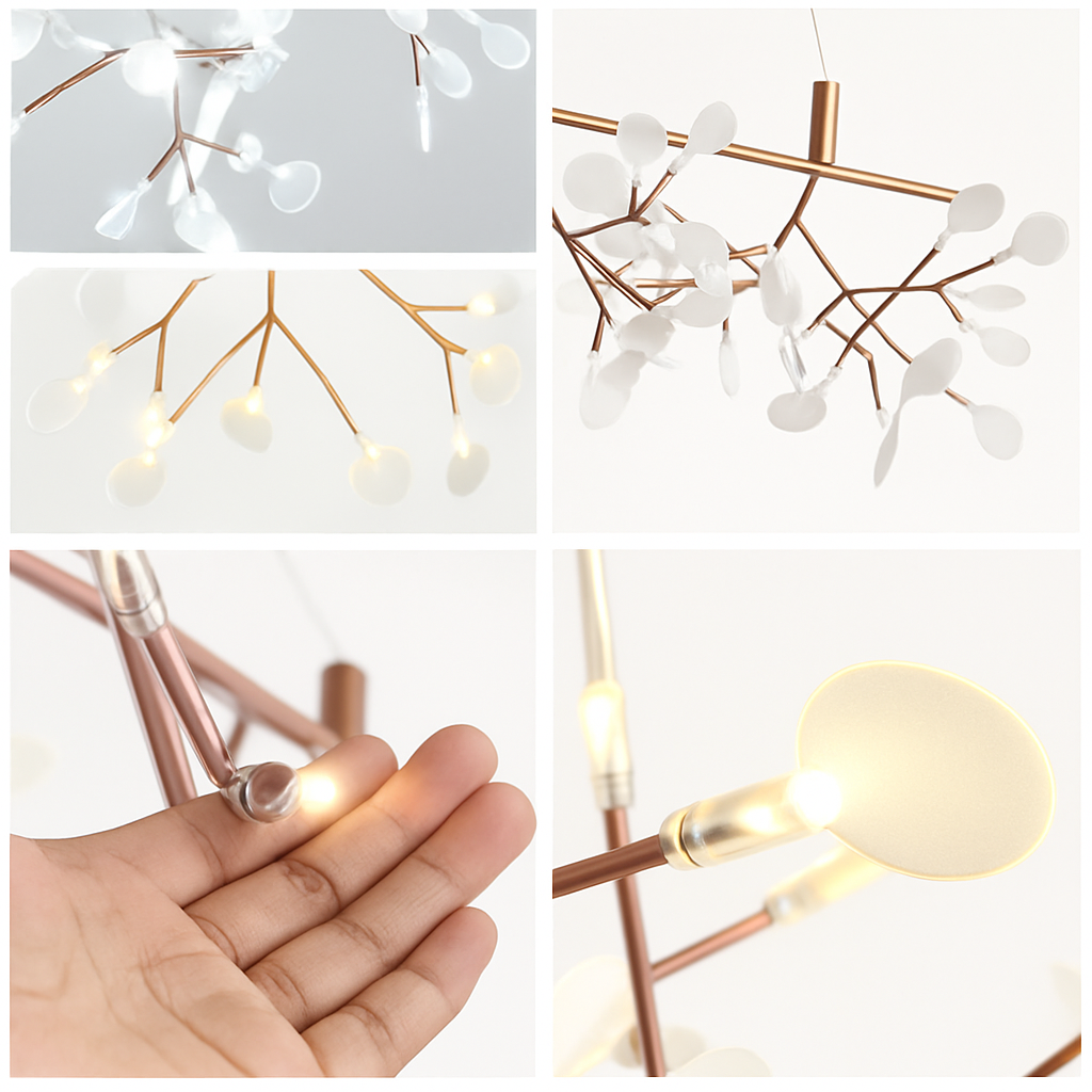 Lustre Firefly LED : Branche d'Arbre Lumineuse Design