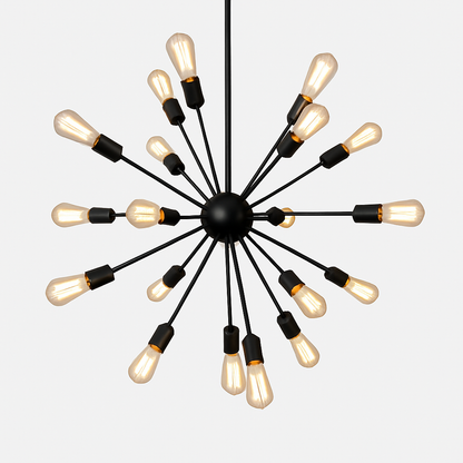 Lustre Sputnik Design Industriel Vintage Noir