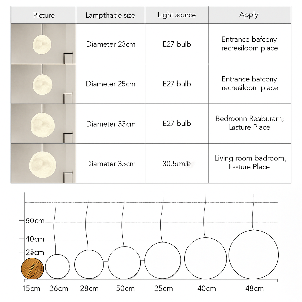 Lustre LED Pleine Lune Sandyha Moderne