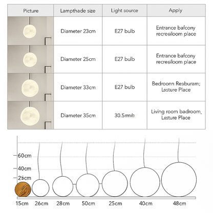 Lustre LED Pleine Lune Sandyha Moderne