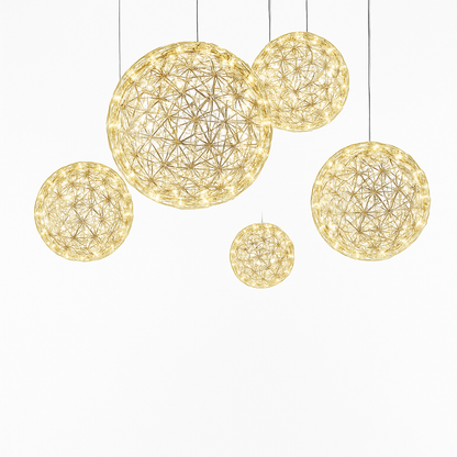 Lustre Spark Ball : Suspension Design Feu d'Artifice Métal