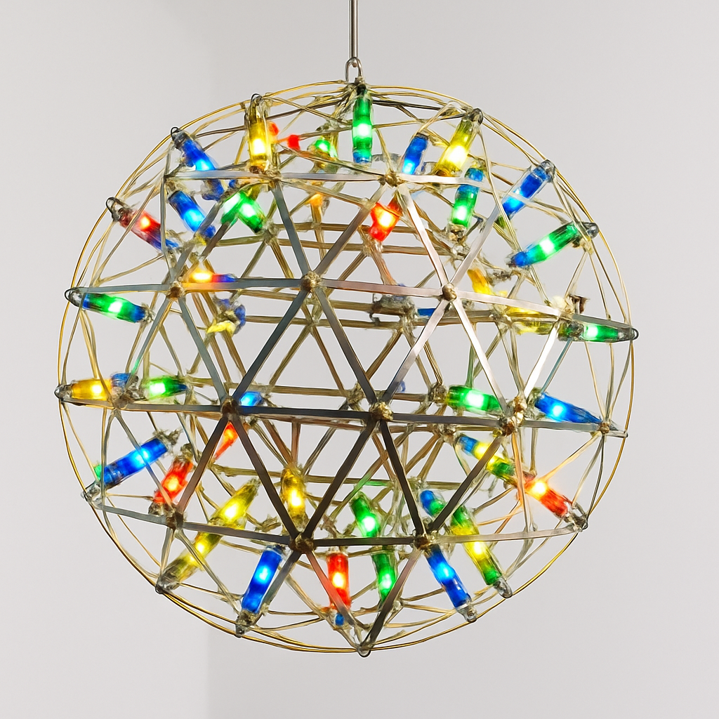 Lustre Spark Ball : Suspension Design Feu d'Artifice Métal