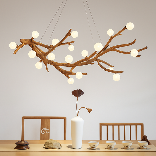 Lustre Vintage Résine Design Branche LED
