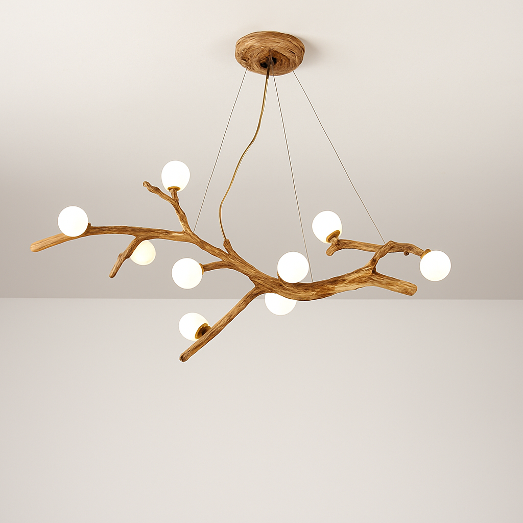 Lustre Vintage Résine Design Branche LED