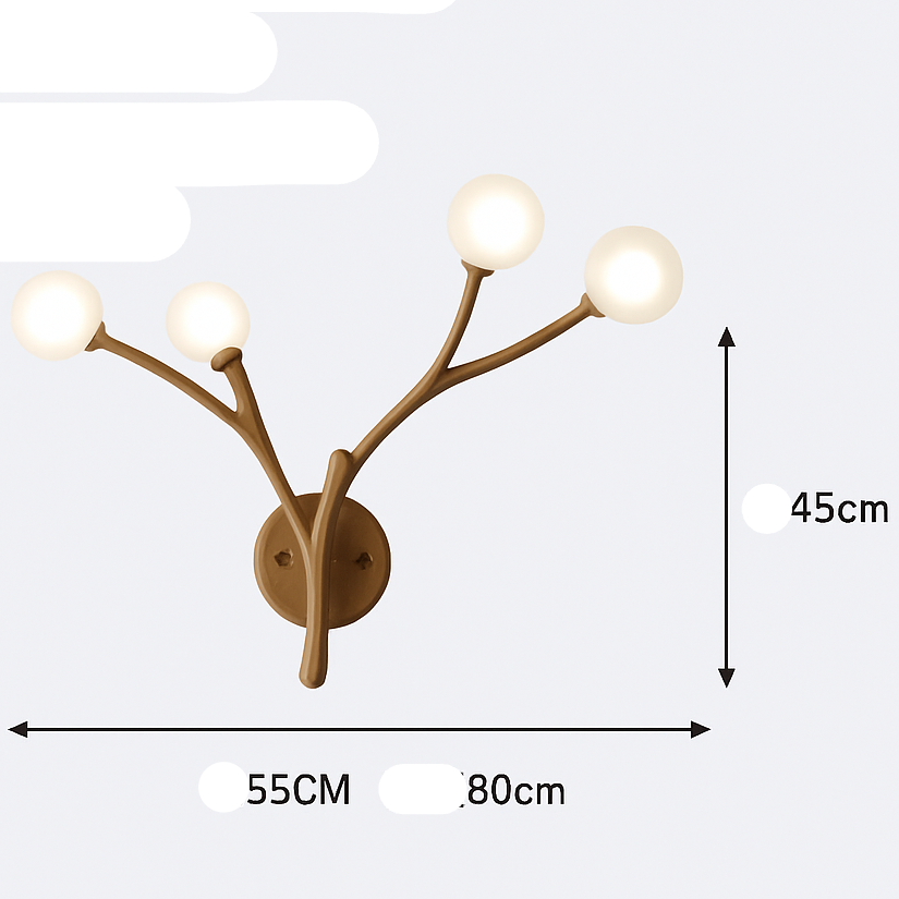 Lustre Vintage Résine Design Branche LED