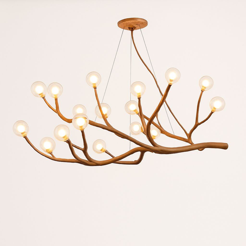 Lustre Vintage Résine Design Branche LED