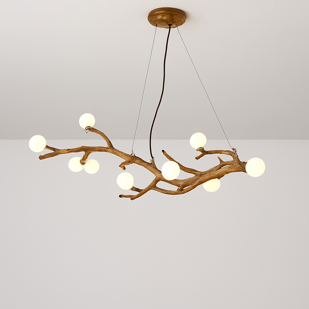 Lustre Vintage Résine Design Branche LED