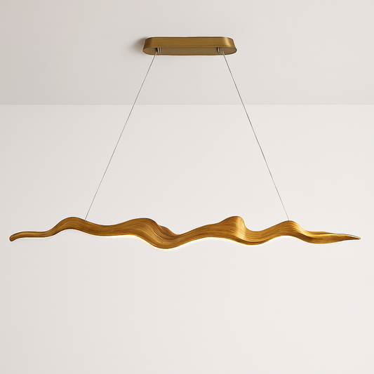 Lustre Feuille Vintage LED Résine & Métal