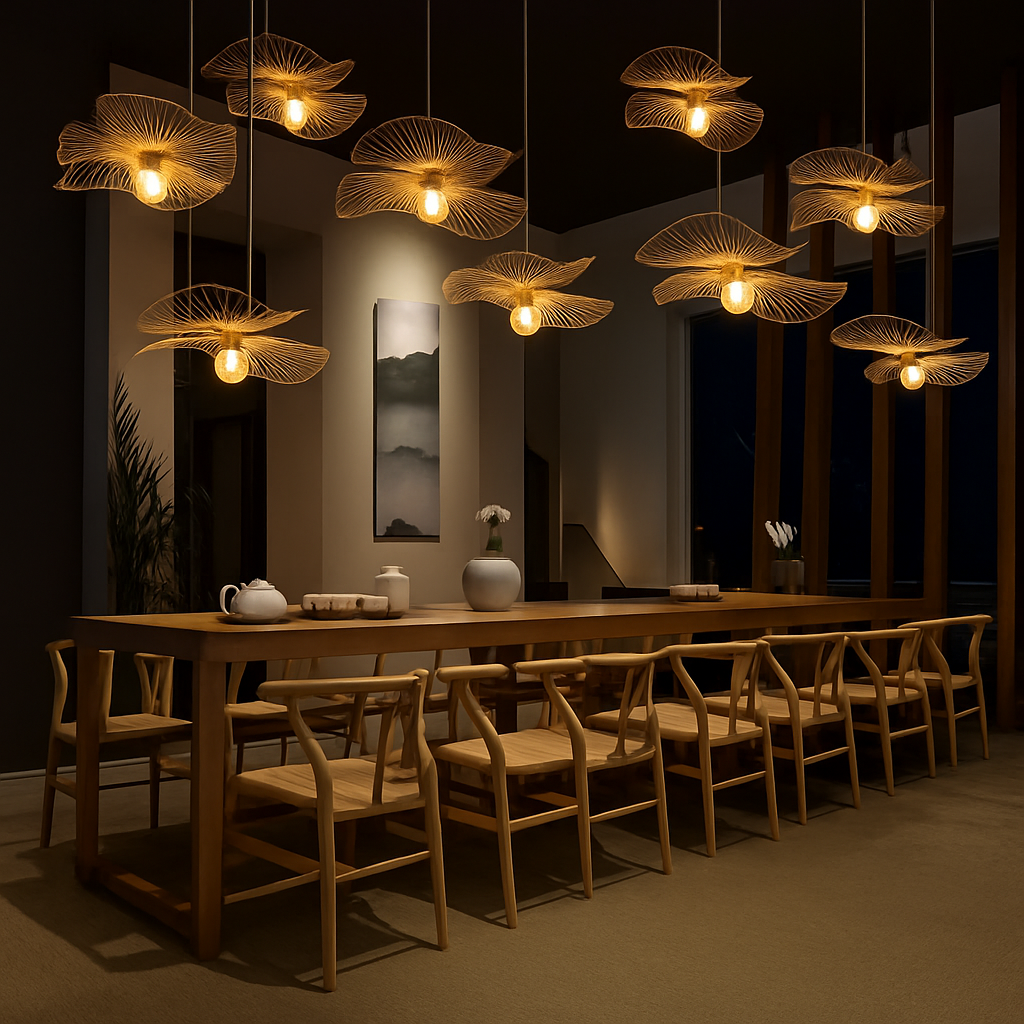 Lustre Osier Tissé Bambou Naturel & Chic