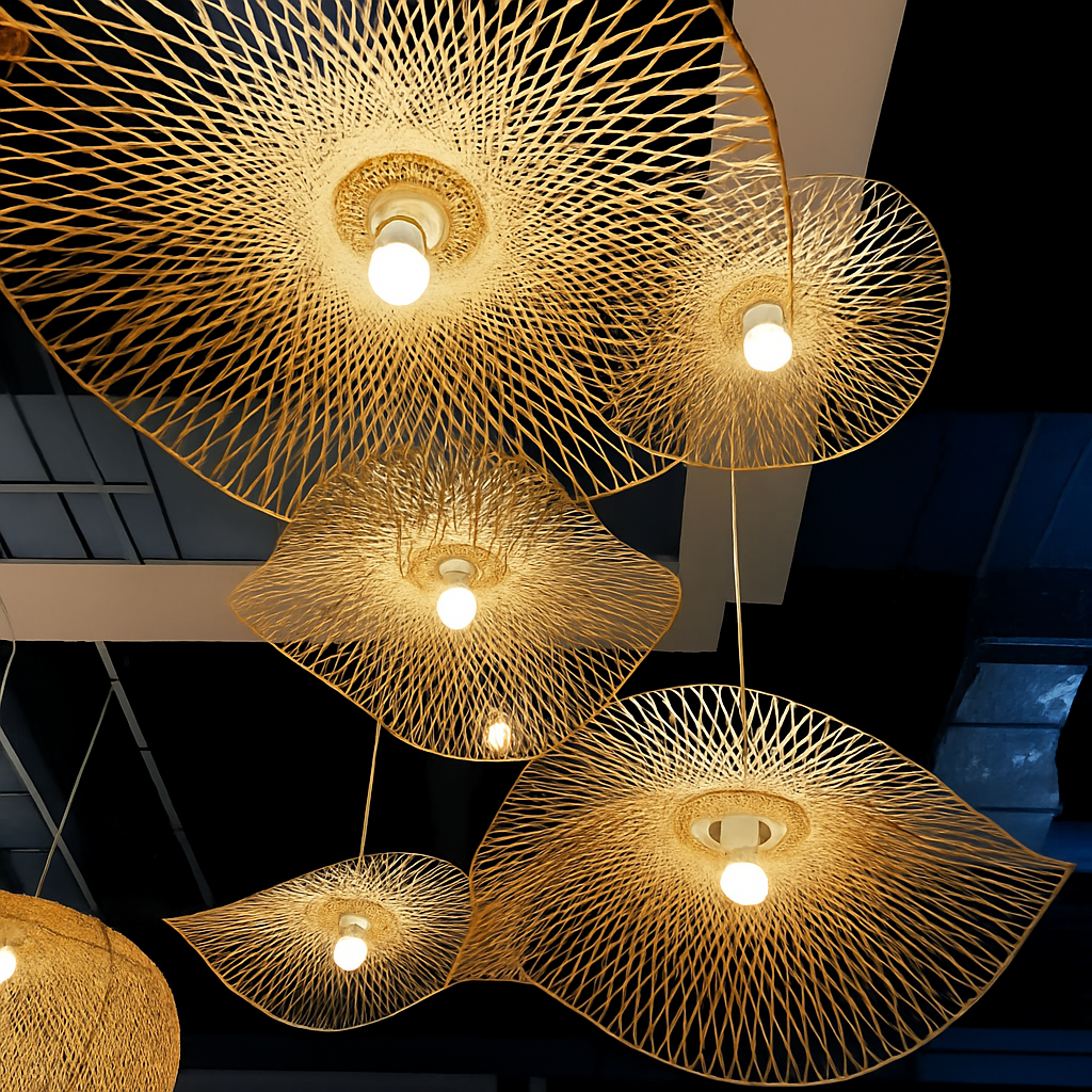 Lustre Osier Tissé Bambou Naturel & Chic