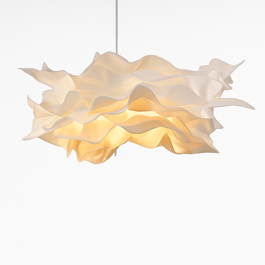 Lustre Design Fleur Papier Blanc Luminaire Suspendu