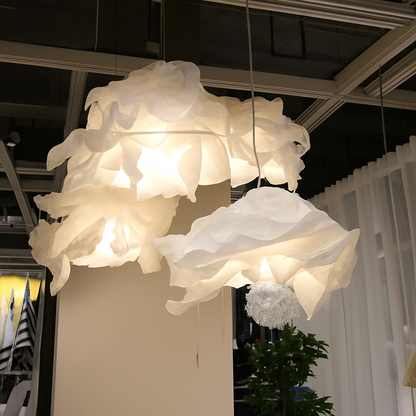 Lustre Design Fleur Papier Blanc Luminaire Suspendu