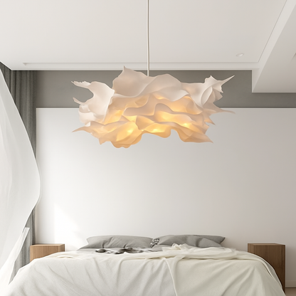 Lustre Design Fleur Papier Blanc Luminaire Suspendu