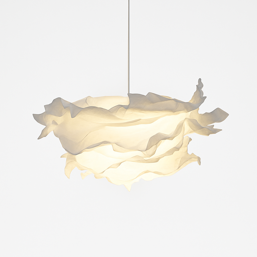Lustre Design Fleur Papier Blanc Luminaire Suspendu