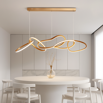 Lustre LED Moderne Vintage Noir ou Or