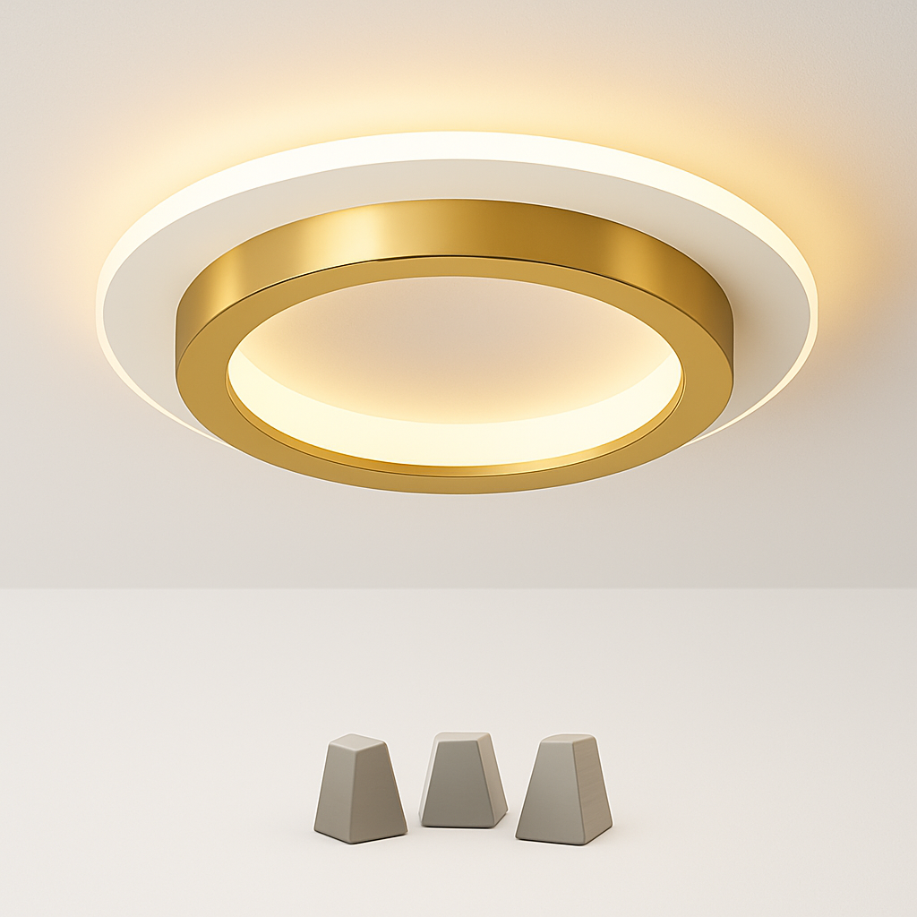 Plafonnier LED Design Moderne Bois & Métal