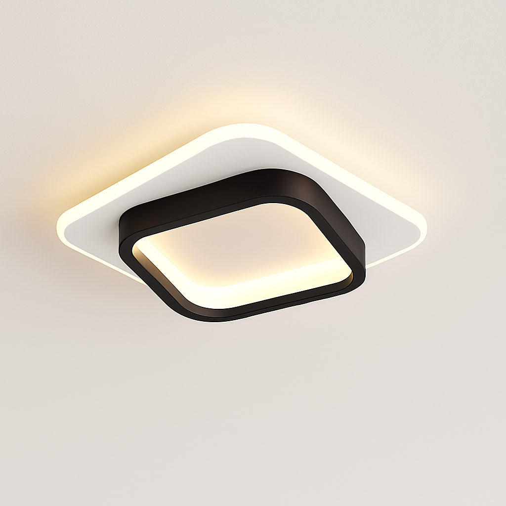 Plafonnier LED Design Moderne Bois & Métal