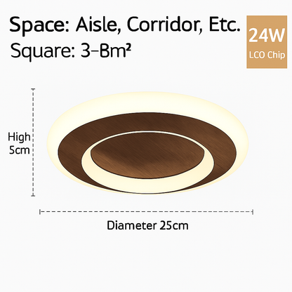 Plafonnier LED Design Moderne Bois & Métal