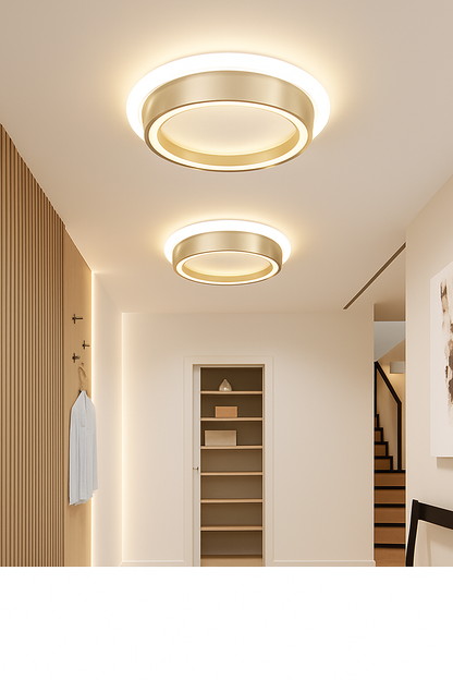 Plafonnier LED Design Moderne Bois & Métal