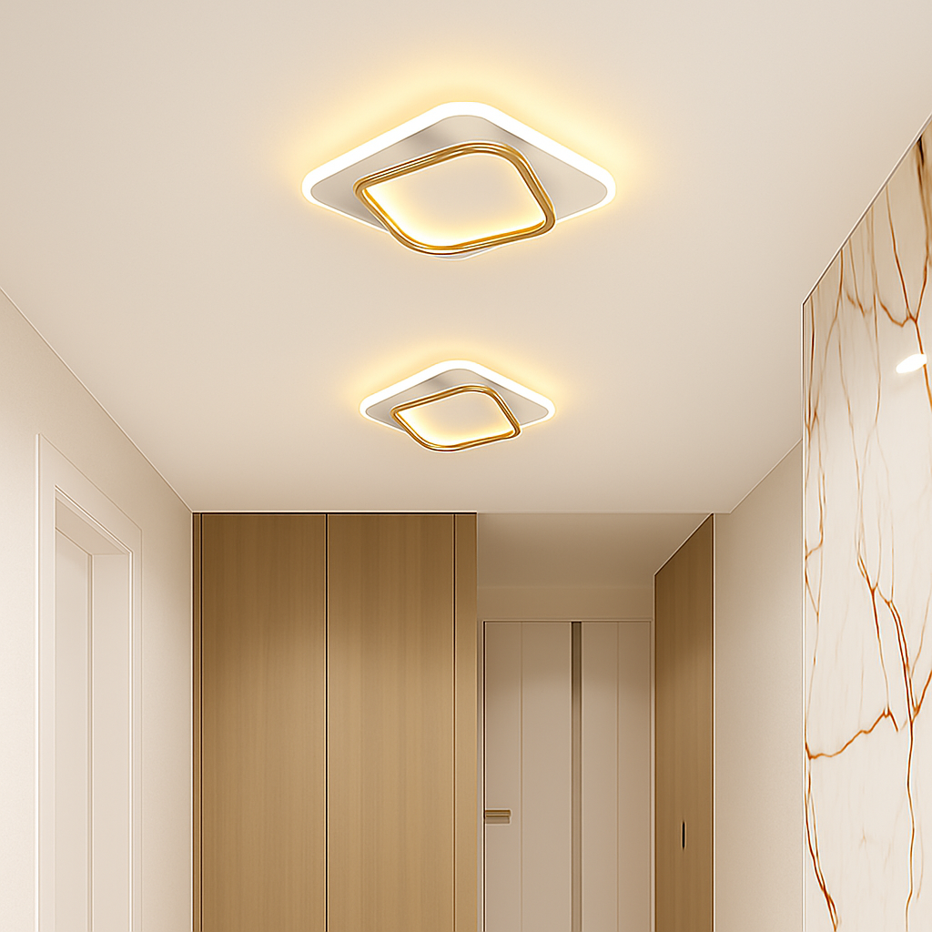 Plafonnier LED Design Moderne Bois & Métal
