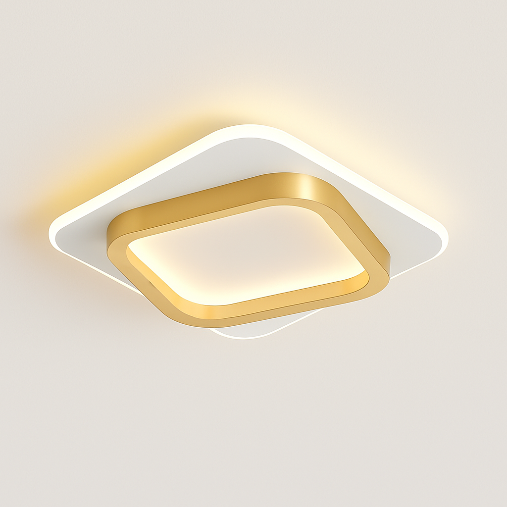 Plafonnier LED Design Moderne Bois & Métal