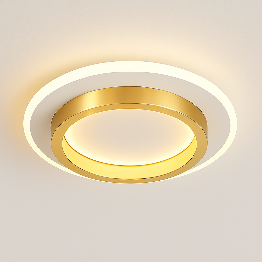 Plafonnier LED Design Moderne Bois & Métal