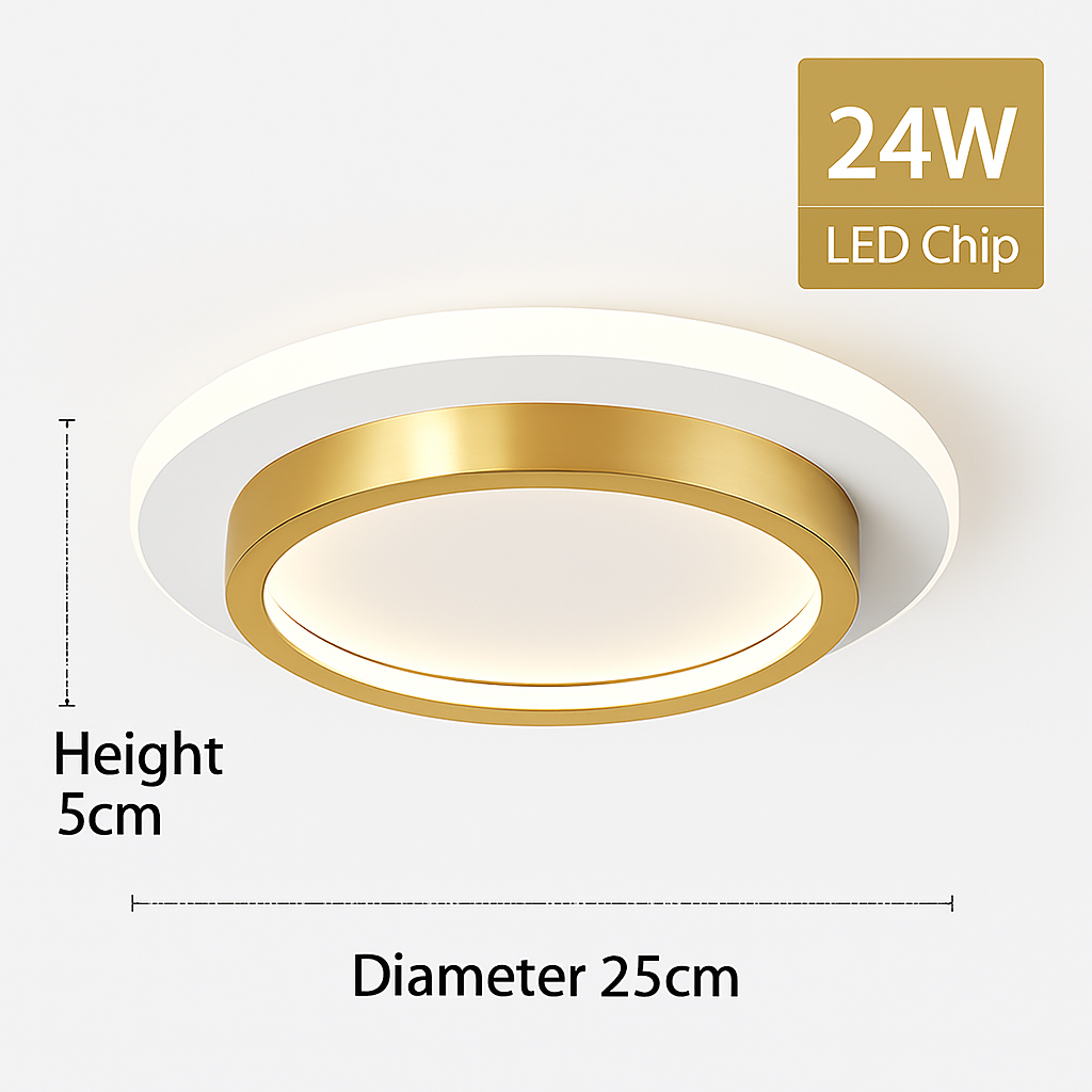 Plafonnier LED Design Moderne Bois & Métal