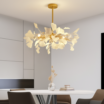 Lustre LED Feuille Ginkgo Design Nordique