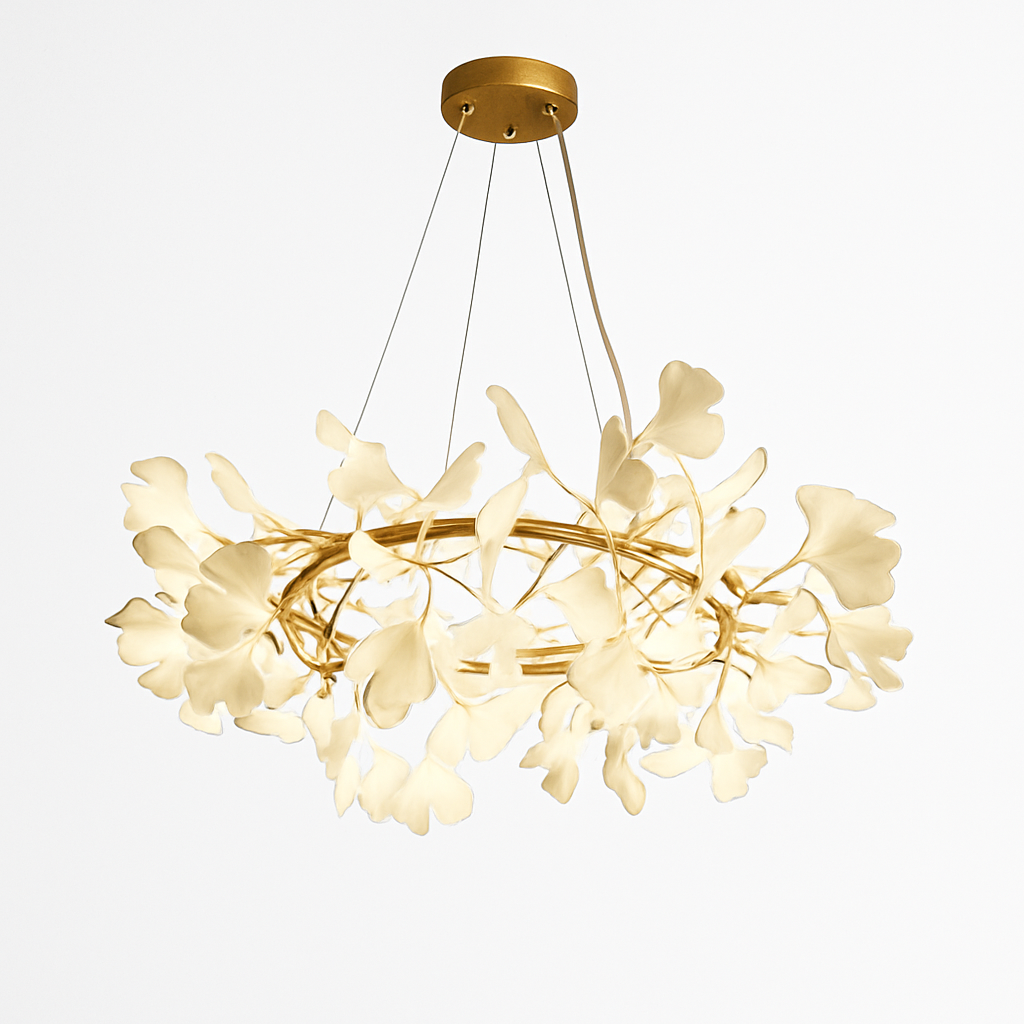 Lustre LED Feuille Ginkgo Design Nordique