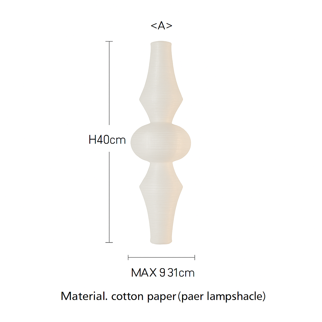 Suspension LED Wabi-Sabi Papier de Riz Blanc