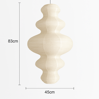 Suspension LED Wabi-Sabi Papier de Riz Blanc