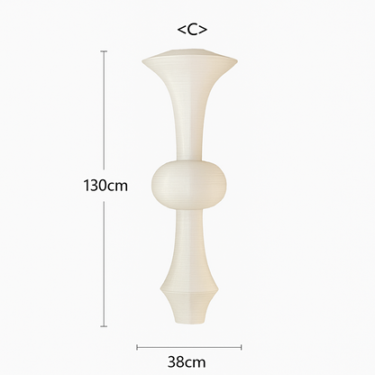Suspension LED Wabi-Sabi Papier de Riz Blanc