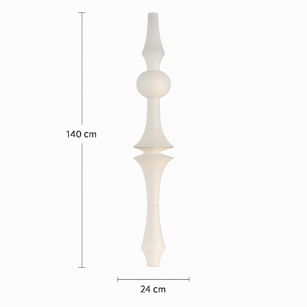 Suspension LED Wabi-Sabi Papier de Riz Blanc