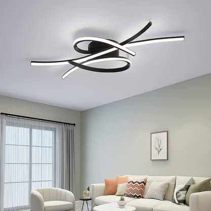 Plafonnier LED Moderne Dimmable Noir ou Or