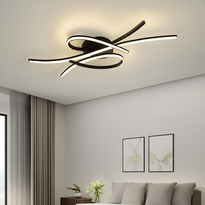 Plafonnier LED Moderne Dimmable Noir ou Or