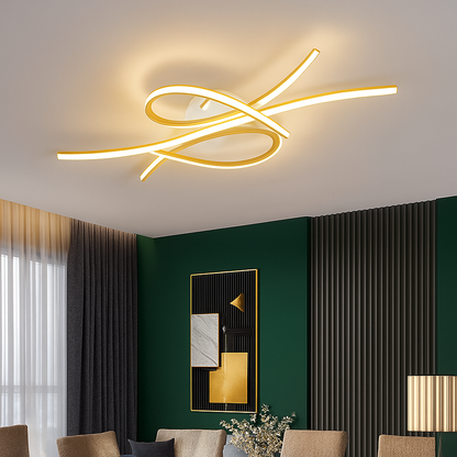 Plafonnier LED Moderne Dimmable Noir ou Or