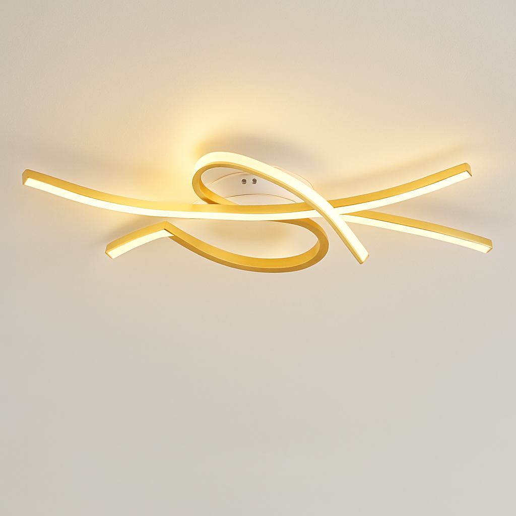 Plafonnier LED Moderne Dimmable Noir ou Or