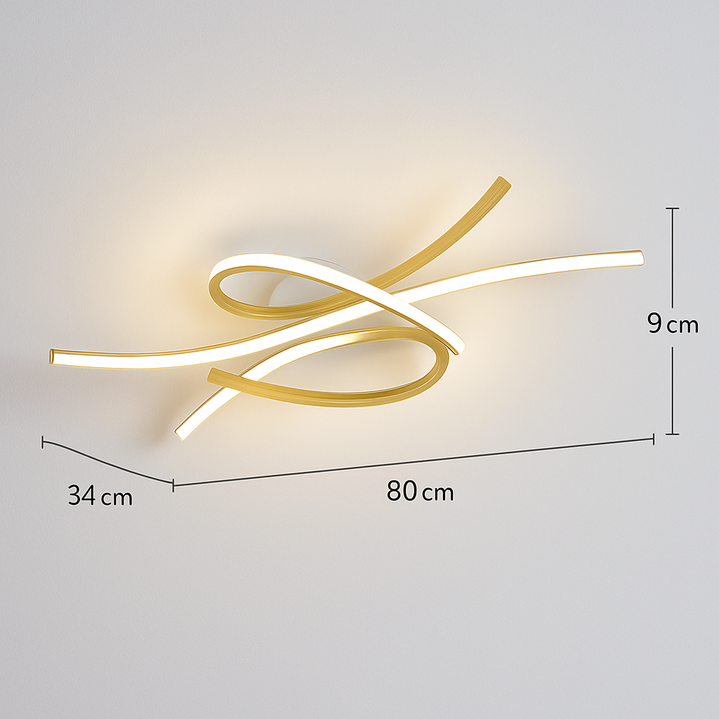 Plafonnier LED Moderne Dimmable Noir ou Or