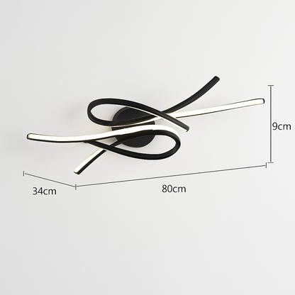 Plafonnier LED Moderne Dimmable Noir ou Or