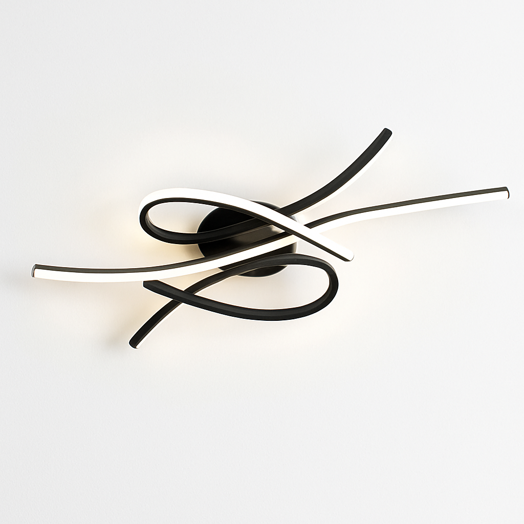 Plafonnier LED Moderne Dimmable Noir ou Or