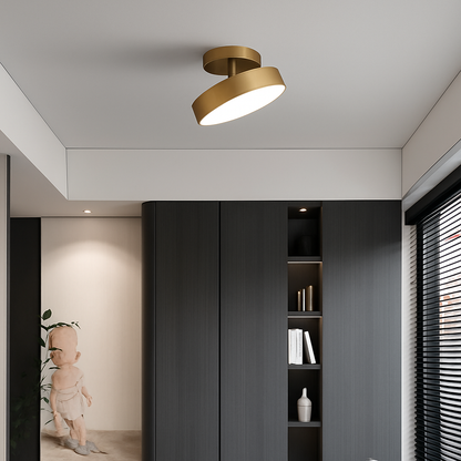 Plafonnier LED Rond Design Nordique Cuivre & Bronze