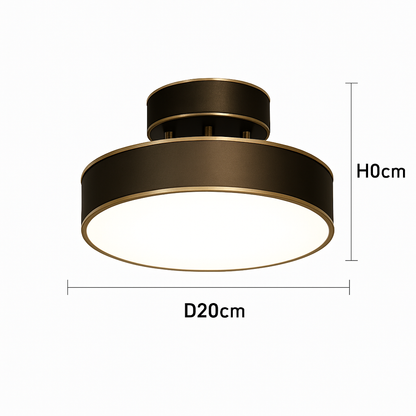 Plafonnier LED Rond Design Nordique Cuivre & Bronze