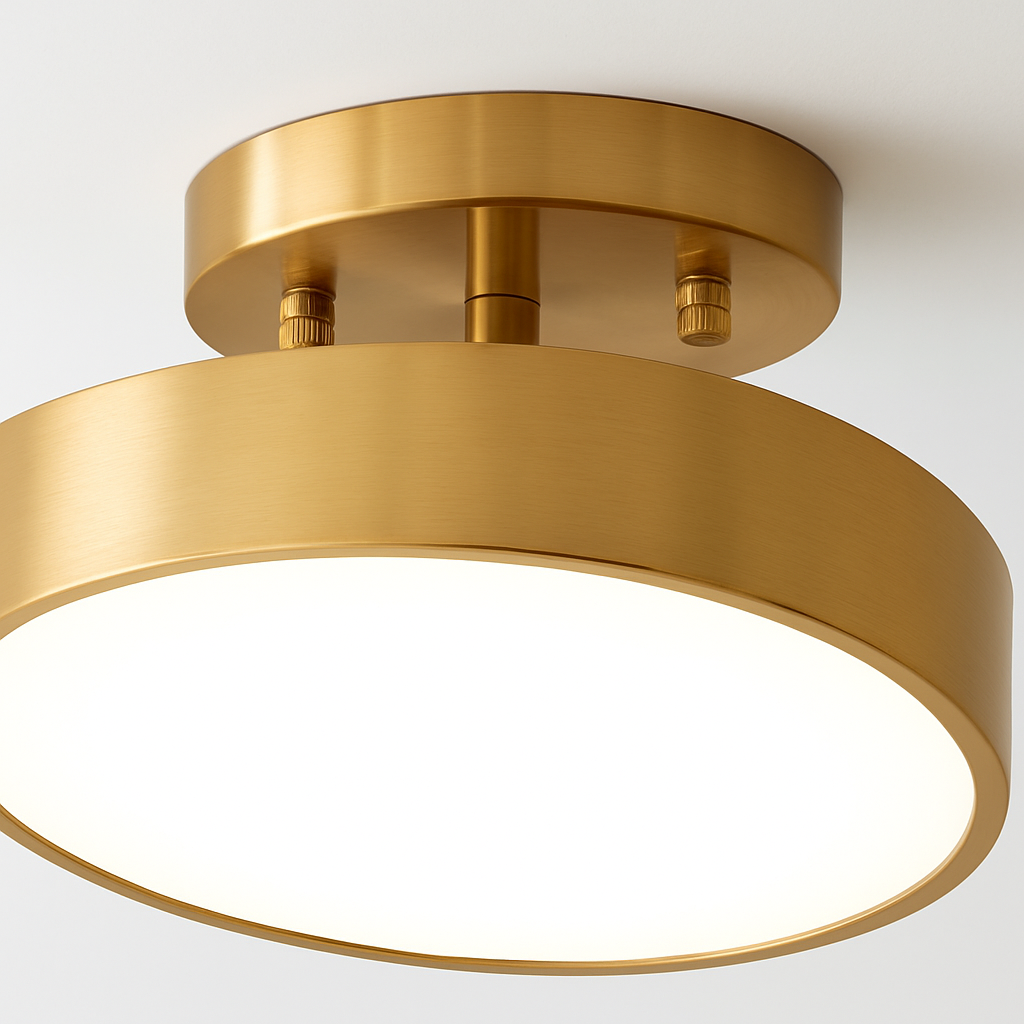 Plafonnier LED Rond Design Nordique Cuivre & Bronze