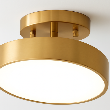 Plafonnier LED Rond Design Nordique Cuivre & Bronze