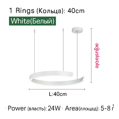 Lustre LED Anneau Moderne Scandinave